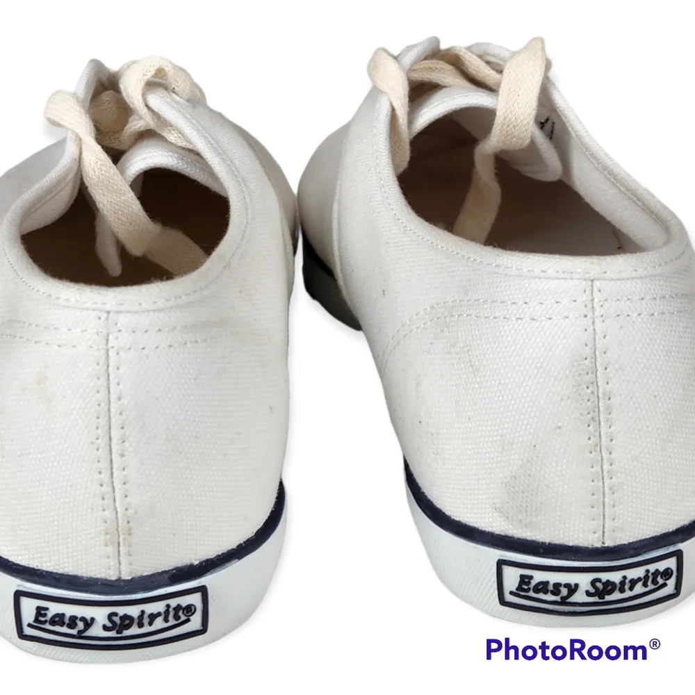 Easy Spirit Nautical White Canvas Sneakers size 9.5
